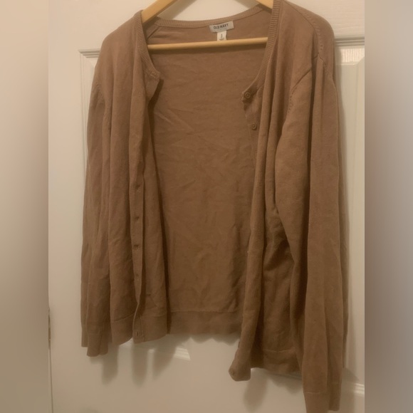 Lightweight, camel- coloured, cotton-blend cardigan XL - Picture 2 of 10